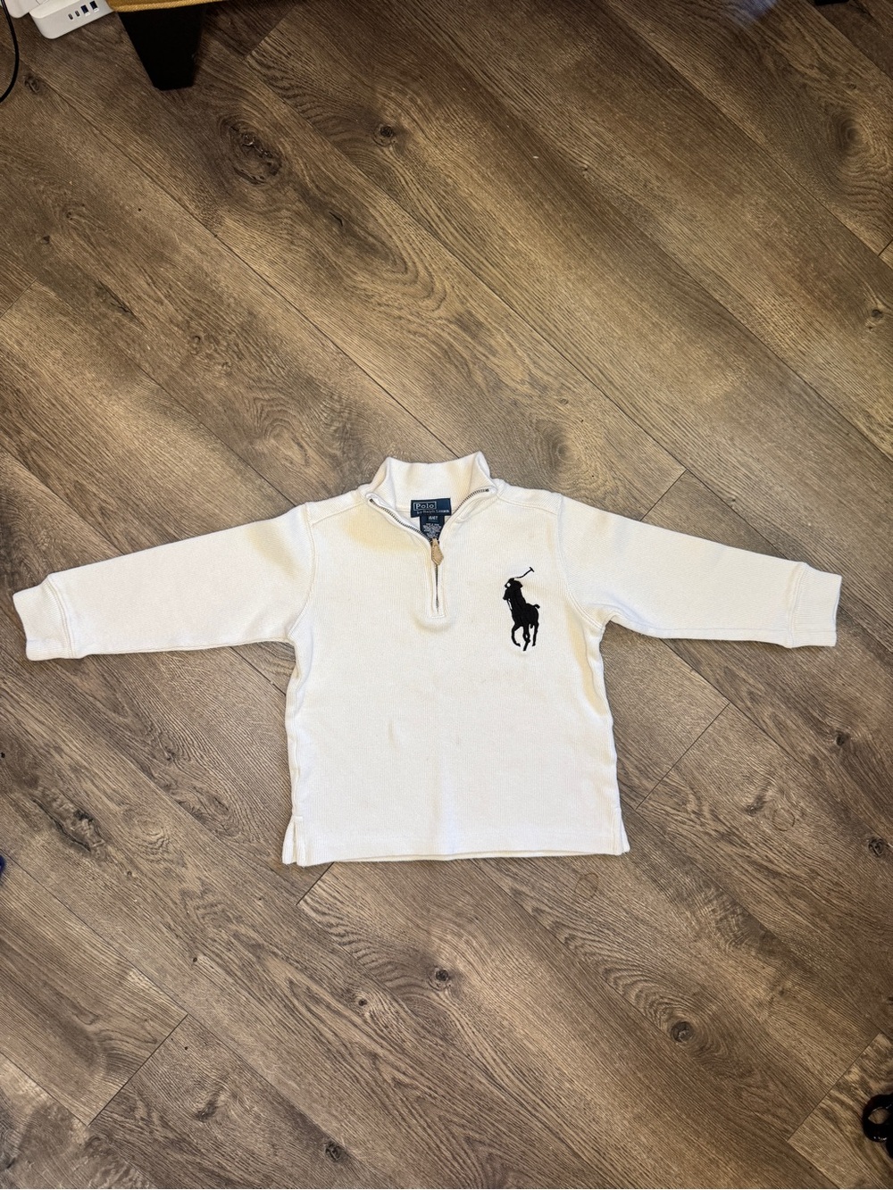 Polo Ralph Lauren White Quarter-Zip Pullover - Kids